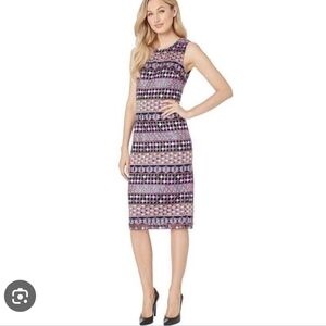 Adrianna Papell Multicolor Patterned Pencil Skirt